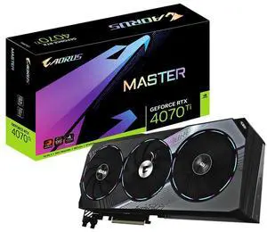 GIGABYTE AORUS GeForce RTX 4070 Ti MASTER 12G Graphics Card, 3x WINDFORCE Fans, 12GB 192-bit GDDR6X, GV-N407TAORUS M-12GD Video Card GIGABYTE AORUS GeForce RTX 4070 Ti MASTER 12G Graphics Card, 3x WINDFORCE Fans, 12GB 192-bit GDDR6X, GV-N407TAORUS M-12GD Video Card