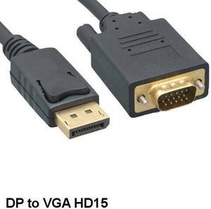 Kentek 6' DisplayPort to VGA HD-15 Cable 28AWG for LCD CRT Projector Monitor Mac