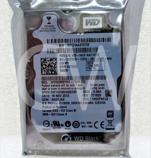 WD5000BPKX Western Digital BLACK 500GB 7.2K RPM 6Gbps 2.5" SATA HDD Hard Drive