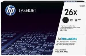 HP 26X High Yield Black Original LaserJet Toner Cartridge, ~9,000 pages, CF226X