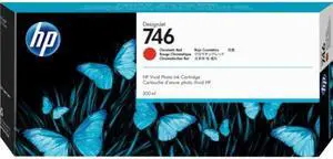HP 746 300-ml Chromatic Red DesignJet Ink Cartridge, P2V81A