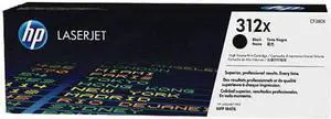 HP 312X High Yield Black LaserJet Toner Cartridge, ~4,400 pages, CF380X