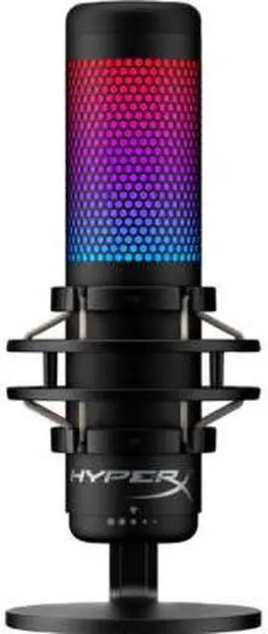 HyperX QuadCast S - USB Microphone (Black-Grey) - RGB Lighting