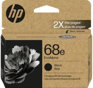 HP 68e EvoMore Black Original Ink Cartridge, ~320 pages, 7FP22TN