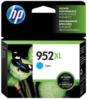 HP 952XL High Yield Cyan Original Ink Cartridge, ~1,450 pages, L0S61AN#140