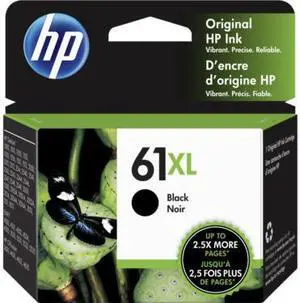 HP 61XL High Yield Black Original Ink Cartridge, ~430 pages, CH563WN#140