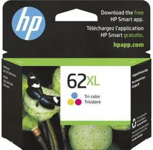 HP 62XL High Yield Tri-color Original Ink Cartridge, ~415 pages, C2P07AN#140