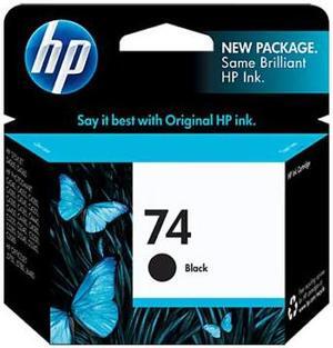 HP 74 Black Original Ink Cartridge, ~200 pages, CB335WN#140