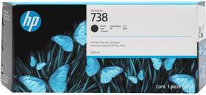 HP 738 300-ml Black DesignJet Ink Cartridge, 498N8A