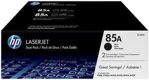HP 85A 2-pack Black Original LaserJet Toner Cartridges, Per cartridge: 1,600