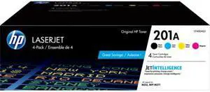 HP 201A 4-pack Black/Cyan/Magenta/Yellow Original LaserJet Toner Cartridges,