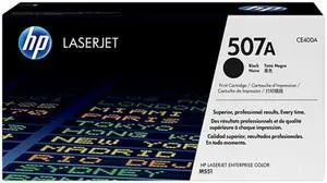 HP 507A Black Original LaserJet Toner Cartridge, ~5,500 pages, CE400A