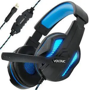 Computer Gaming Headset w/ Microphone by ENHANCE - 7.1 Surround Sound & LED