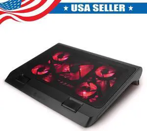 Laptop Cooling Pad 5 Quiet Fans Cooler Stand Dual USB Ports for 11-17" Laptop