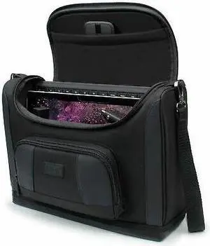 USA GEAR Small Messenger Bag for Surface Pro 8, 7, 6, Surface Pro X (Black)