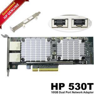 HP 530T 10Gb 2-Port PCI Ethernet Adapter 656596-B21 Low-Profile PCIe Card