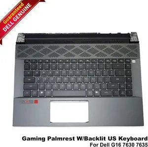 Dell G16 7630 7635 Gaming Palmrest Upper Case w/ Backlit US Keyboard FDWCX