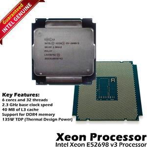 Intel Xeon E5-2698 V3 2.30GHz 40MB LGA2011-3 16-Core 135W CPU Processor SR1XE