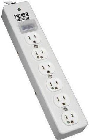 Tripp Lite Surge Protector Power Strip Medical Hospital Metal 6 Outlet 15' Cord