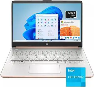 HP Laptop 14" HD Intel Celeron N4120 16GB 128GB eMMC +microSD MS Office Gold