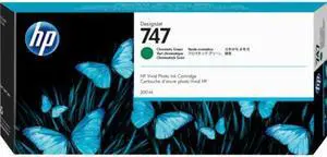 HP 747 300-ml Chromatic Green DesignJet Ink Cartridge, P2V84A