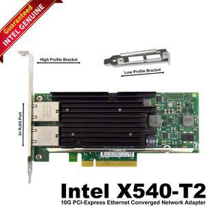 Intel X540-T2 PCI-E x8 10G Dual RJ45 Ethernet Converged Network Adapter