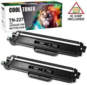 2 x Black Toner Cartridge for Brother TN227 TN227BK MFC-L3750CDW MFC-L3770CDW - OEM
