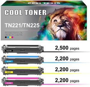 4 x TN225 Toner Cartridge For Brother TN221BK HL-3170CDW MFC-9130CW MFC-9340CDW - OEM