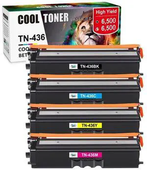 4 Pack TN436 Toner Cartridge TN433 For Brother MFC-L8900CDW L9570CDW HL-L8360CDW - OEM