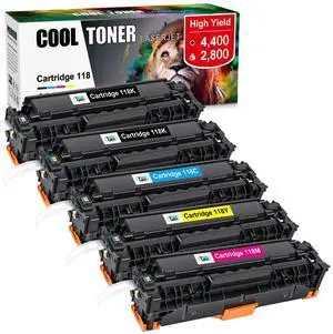 5PK Toner Set fit for Canon 118 ImageClass MF8380cdw MF8580cdw MF8350 MF729Cdw - OEM