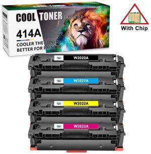 WITH CHIP 4 Toner Compatible With HP 414A W2020A Laserjet Pro MFP M479fdw M454dn - OEM