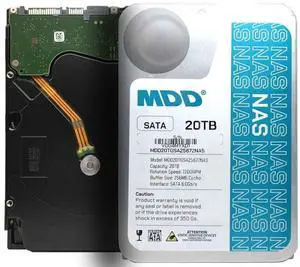 MDD 20TB 7200RPM 256MB Cache SATA 6.0Gb/s 3.5" Internal NAS Hard Drive