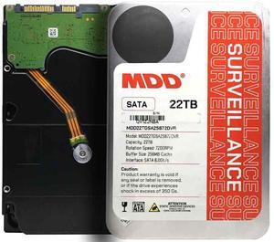 MDD 22TB 7200RPM 256MB Cache SATA 6.0Gb/s 3.5" Internal Surveillance Hard Drive