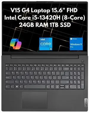 Lenovo V15 Gen 4 15.6" FHD 8-Core i5-13420H 24GB 1TB SSD Webcam Win 11 Pro Lenovo V15 Gen 4 15.6" FHD 8-Core i5-13420H 24GB 1TB SSD Webcam Win 11 Pro
