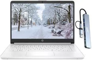 HP Laptop 14" HD Intel 4-Core N4120 4GB 192GB Webcam Office USB HUB Win 11