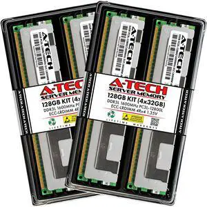 (NOT FOR HOME PC!) A-Tech 128GB 4x 32GB 4Rx4 PC3L-12800 DDR3L 1600 MHz ECC LRDIMM Server Memory RAM