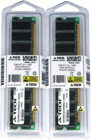A-Tech 2GB 2 x 1GB PC3200 DDR 400 MHz Desktop DDR1 DIMM 184-Pin Memory RAM 2G 1G A-Tech 2GB 2 x 1GB PC3200 DDR 400 MHz Desktop DDR1 DIMM 184-Pin Memory RAM 2G 1G