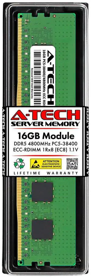 16GB DDR5 4800 EC8 RDIMM Micron MTC10F1084S1RC48BA1 Equivalent Server Memory RAM