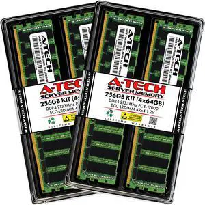(NOT FOR HOME PC!) A-Tech 256GB 4x 64GB 4Rx4 PC4-17000 ECC Load Reduced LRDIMM Server Memory RAM (NOT FOR HOME PC!) A-Tech 256GB 4x 64GB 4Rx4 PC4-17000 ECC Load Reduced LRDIMM Server Memory RAM