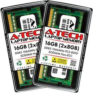 16GB KIT 2x 8GB SODIMM DDR3 NON-ECC PC3-8500 1066 MHz Laptop RAM Notebook Memory 16GB KIT 2x 8GB SODIMM DDR3 NON-ECC PC3-8500 1066 MHz Laptop RAM Notebook Memory