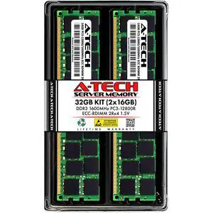 (NOT FOR HOME PC!) A-Tech 32GB 2x 16GB 2Rx4 PC3-12800R DDR3 1600MHz ECC RDIMM REG Server Memory RAM (NOT FOR HOME PC!) A-Tech 32GB 2x 16GB 2Rx4 PC3-12800R DDR3 1600MHz ECC RDIMM REG Server Memory RAM