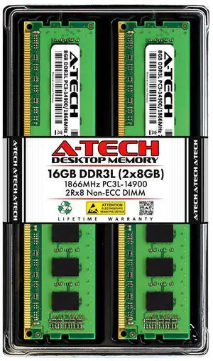 A-Tech 16GB 2x 8GB PC3-14900 Desktop DDR3-1866 DIMM Memory RAM PC3L DDR3L 8G 16G A-Tech 16GB 2x 8GB PC3-14900 Desktop DDR3-1866 DIMM Memory RAM PC3L DDR3L 8G 16G