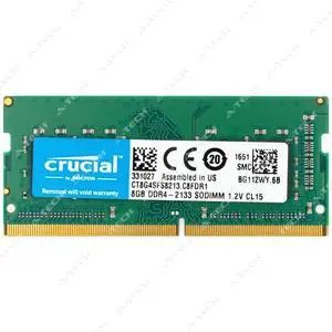 Crucial 8GB DDR4 2133 MHz PC4-17000 1Rx8 SODIMM Laptop Memory RAM (CT8G4SFS8213) Crucial 8GB DDR4 2133 MHz PC4-17000 1Rx8 SODIMM Laptop Memory RAM (CT8G4SFS8213)