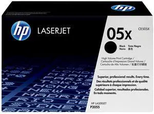 HP 05X High Yield Black Original LaserJet Toner Cartridge, ~6,500 pages, CE505X HP 05X High Yield Black Original LaserJet Toner Cartridge, ~6,500 pages, CE505X