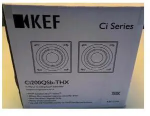 KEF Ci200QSb-THX 200mm THX Certified Ulta In-Wall Subwoofer (Pair) KEF Ci200QSb-THX 200mm THX Certified Ulta In-Wall Subwoofer (Pair)