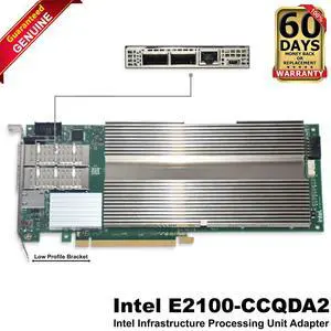 Dell Intel E2100-CCQDA2 Dual-Port 200GbE QSFP56 PCIe 4.0 x16 NIC Adapter YJDYV Dell Intel E2100-CCQDA2 Dual-Port 200GbE QSFP56 PCIe 4.0 x16 NIC Adapter YJDYV