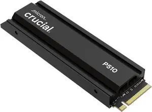 Crucial P510 1TB PCIe Gen5 NVMe M.2 SSD with Heatsink, Up to 11,000MB/s Crucial P510 1TB PCIe Gen5 NVMe M.2 SSD with Heatsink, Up to 11,000MB/s
