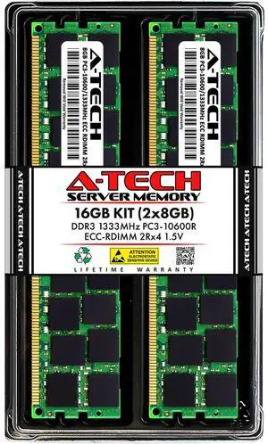 (NOT FOR HOME PC!) A-Tech 16GB 2x 8GB 2Rx4 PC3-10600R DDR3 1333 MHz ECC RDIMM REG Server Memory RAM (NOT FOR HOME PC!) A-Tech 16GB 2x 8GB 2Rx4 PC3-10600R DDR3 1333 MHz ECC RDIMM REG Server Memory RAM