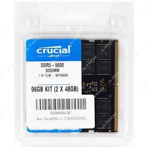Crucial 96GB 2x48GB PC5-44800 Factory Sealed Laptop Memory RAM (CT2K48G56C46S5) Crucial 96GB 2x48GB PC5-44800 Factory Sealed Laptop Memory RAM (CT2K48G56C46S5)
