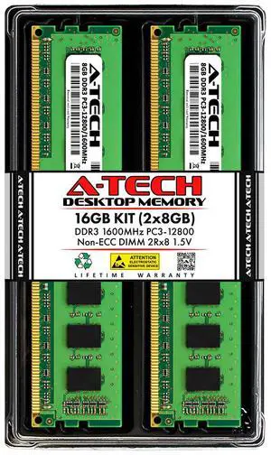 8GB DDR3 PC3-12800 DIMM (Replacement for Kingston KVR16N11K2/16) Memory RAM 8GB DDR3 PC3-12800 DIMM (Replacement for Kingston KVR16N11K2/16) Memory RAM